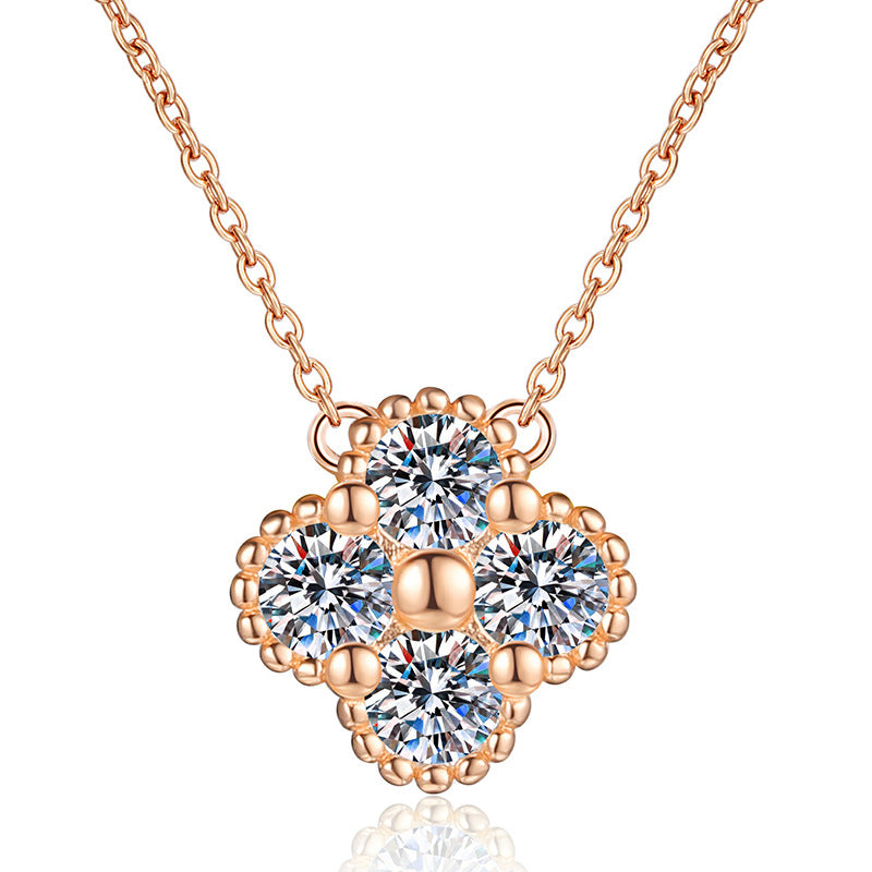 Women's Rose Gold Carat Color Moissanite Full Necklaces