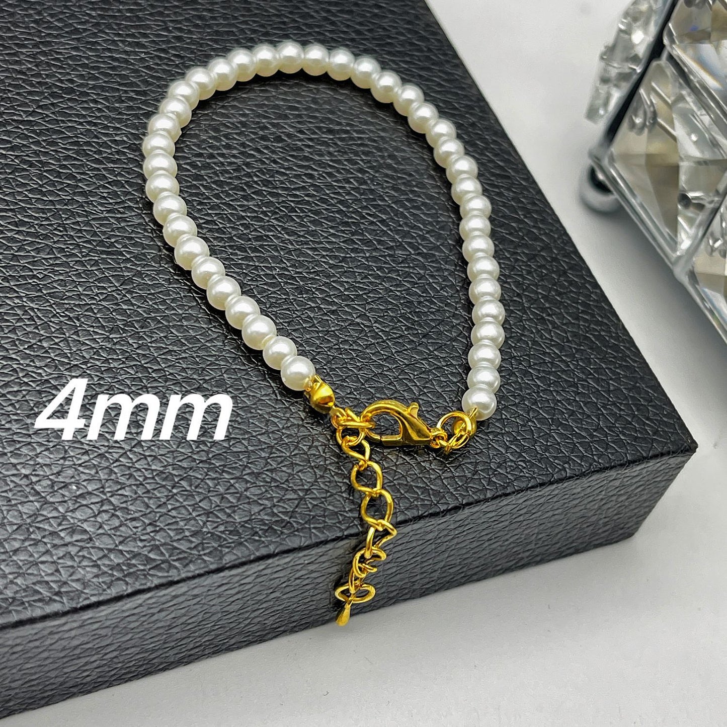 French Style Knot Pearl Female Bright Cream White Bracelets