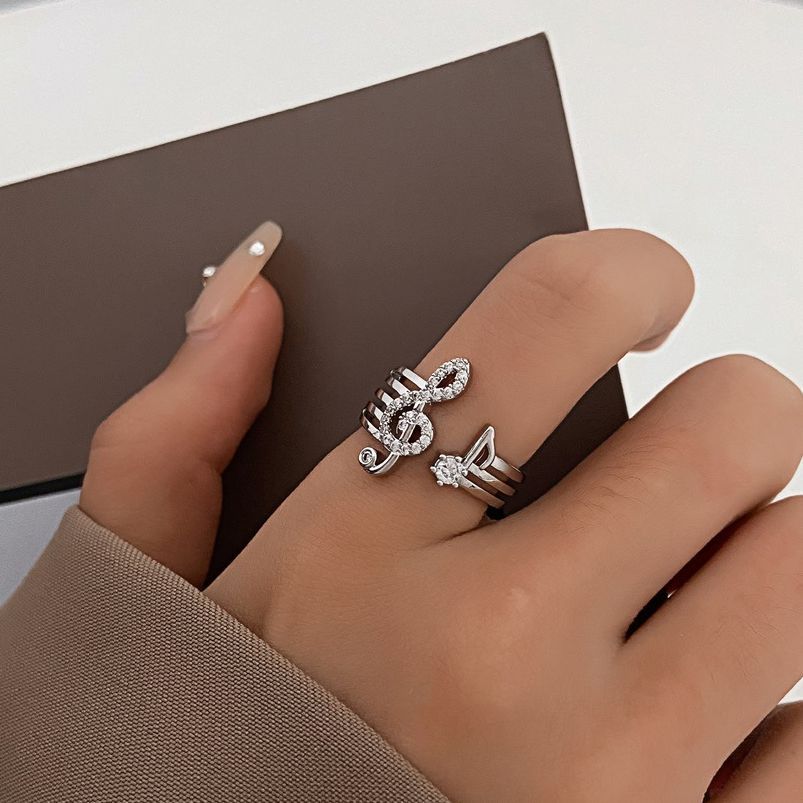 Women's Note Simple Fashion Advanced Design Sense Rings