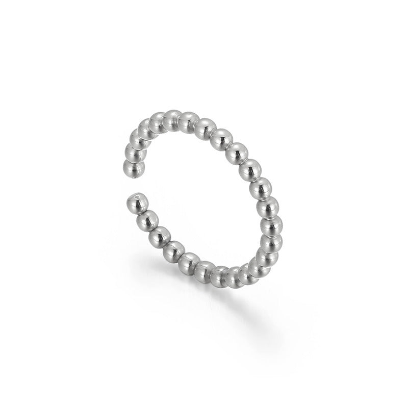 Ripple Titanium Steel Female Fashionmonger Simple Rings