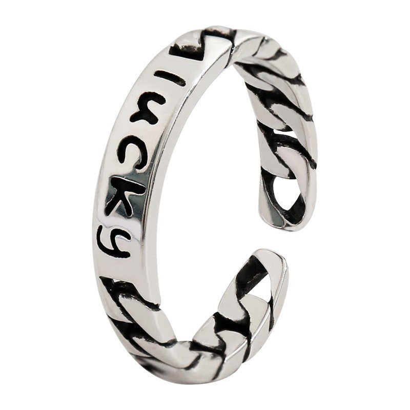 Open Female Korean Fashion Mobius Letter Rings