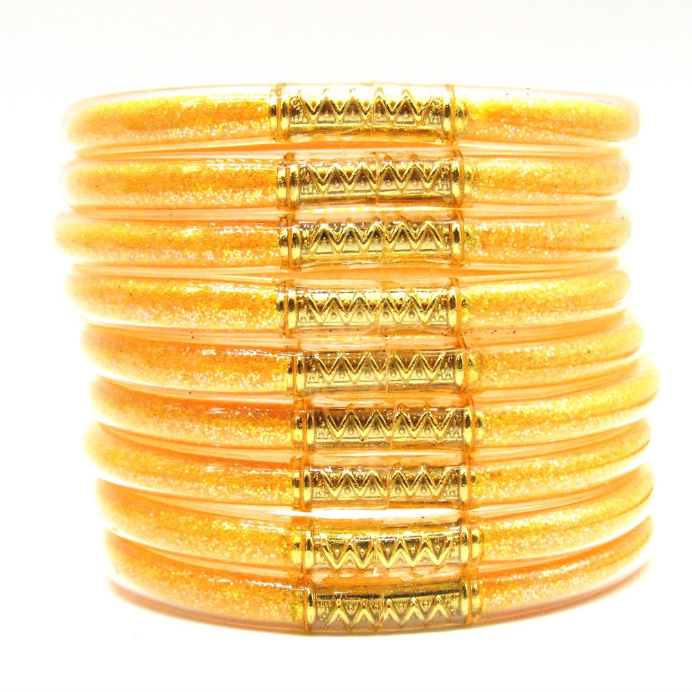 Women's Powder Combination Of Three Shiny Candy Color Bracelet
