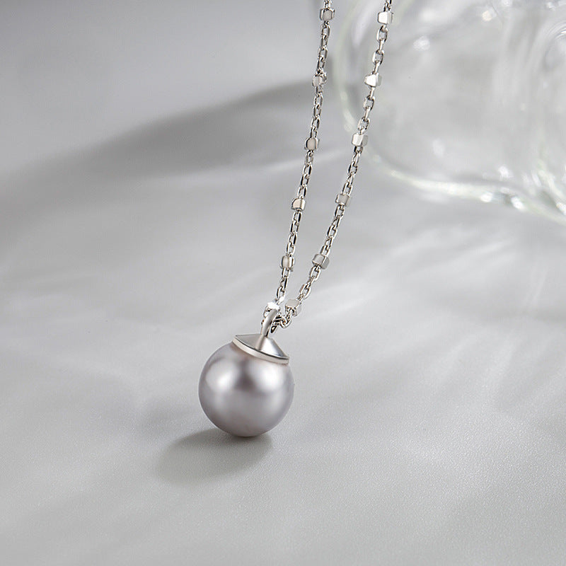 Women's Pearl Super Flash Square Chain Affordable Luxury Fashion Necklaces