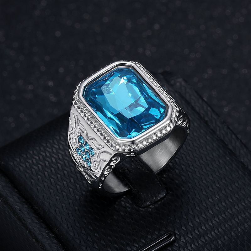 Men's Titanium Steel Vacuum Gold Plated Ice Rings