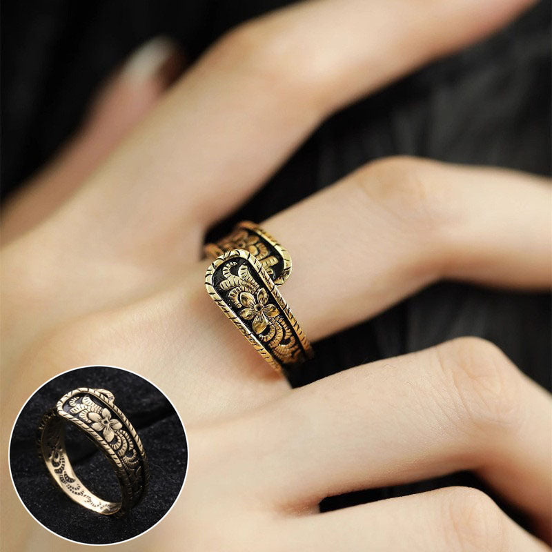 Women's Retro Personalized Creative Street Open Index Rings