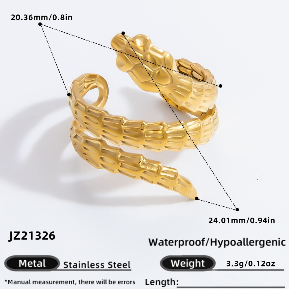 Steel Stainless Gold Plated High-grade Summer Wind Rings