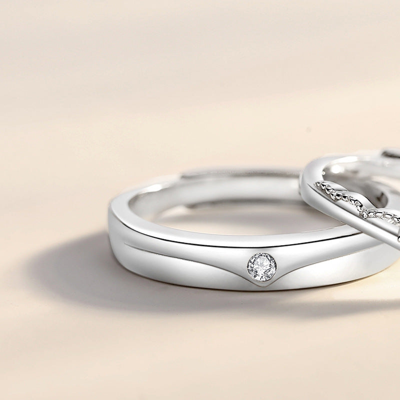 Women's & Men's One Pair Minority Simple Open Affordable Rings