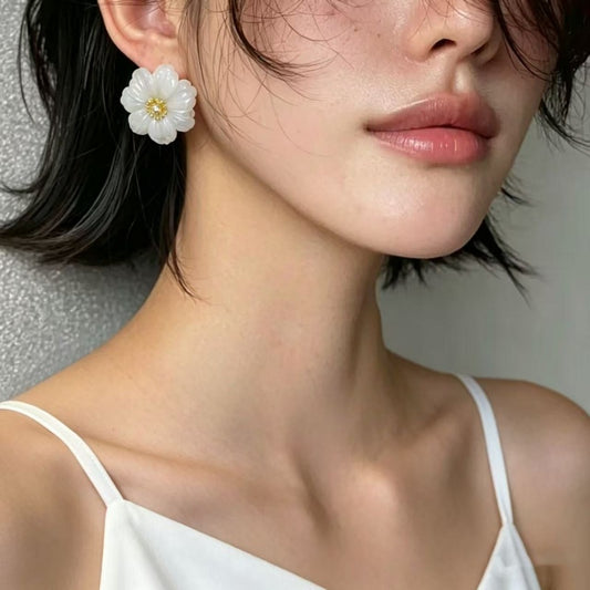 Style Flower Ear Retro Gentle Fairy High-grade Earrings