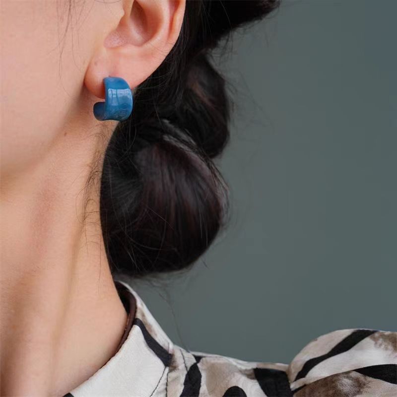 Handmade Enamel Female Summer High Sense Earrings