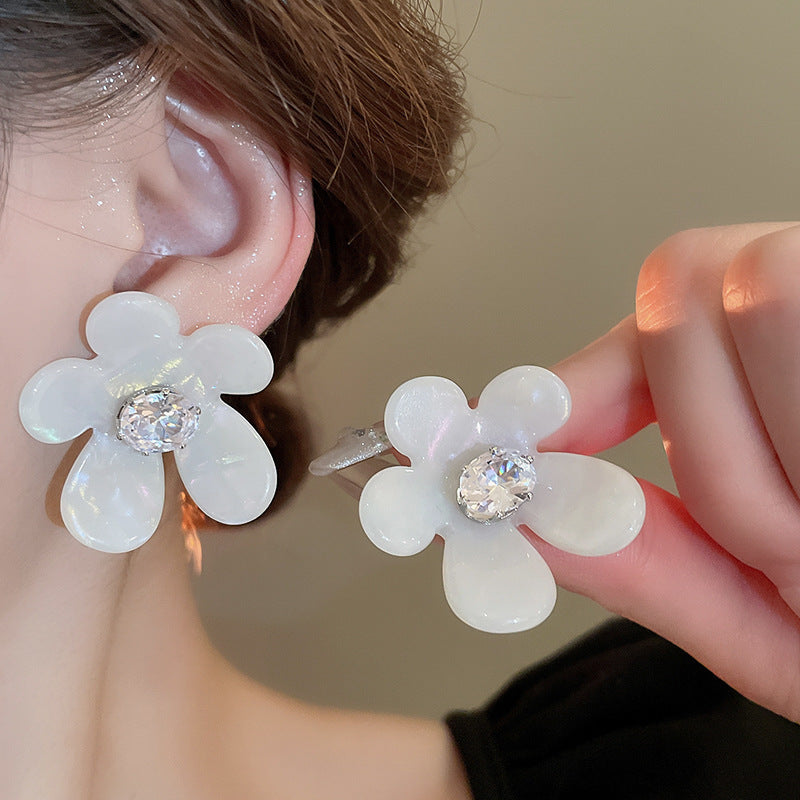 Bow Flower French Entry Lux Trendy Earrings