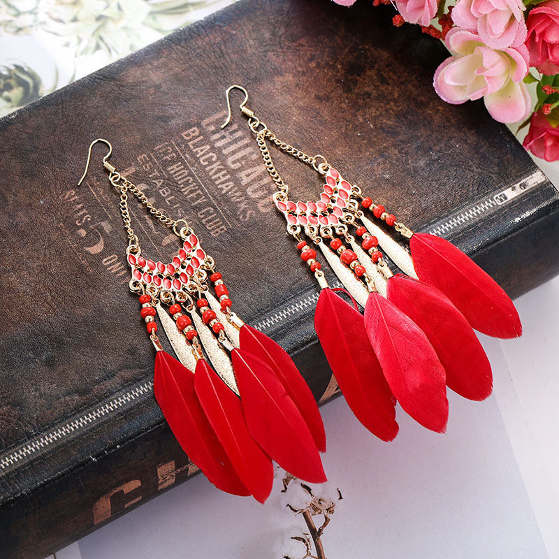Long Ear Hook Personality Yunnan Travel Accessories Earrings