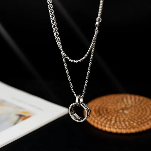 Men's Steel Hip Hop Cool Trendy Couple Necklaces
