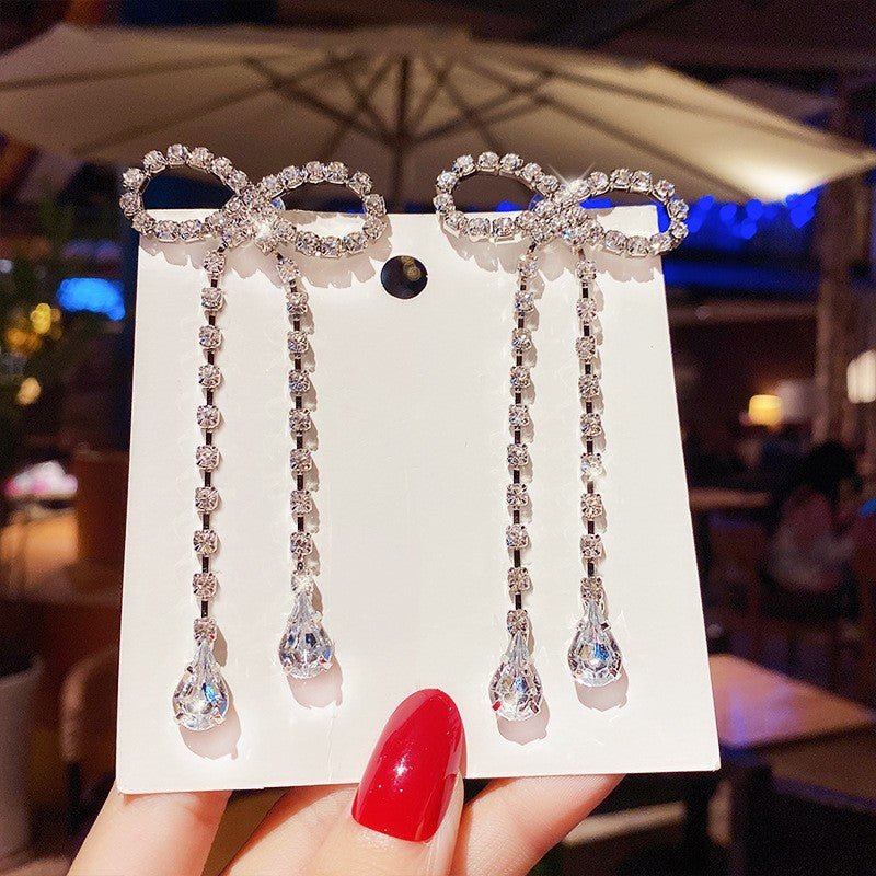 Women's Vintage Tassel Diamond High-grade Ear Minority Earrings