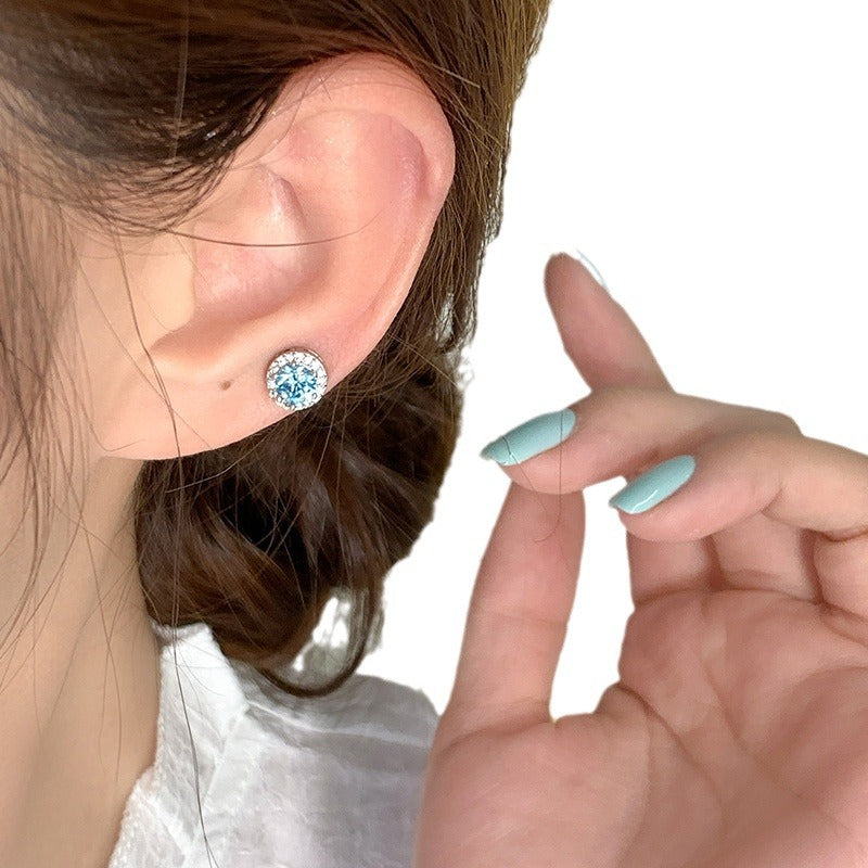 Bone Nail Screw Flat Ear Pin Female Temperament Earrings