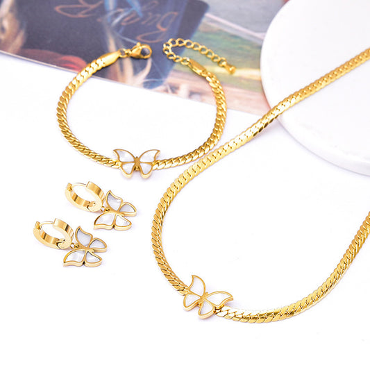 Blade Chain Shell Butterfly Clavicle Waterproof Necklaces