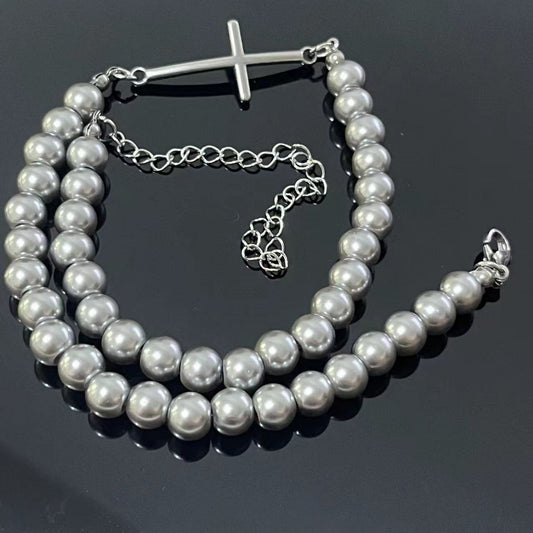 Women's & Men's Titanium Steel Cross Niche Design Trendy Necklaces