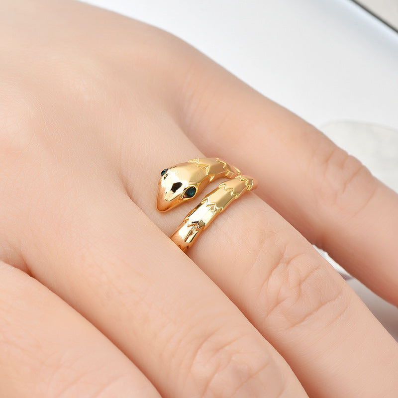 Personalized Snake Bone Open Versatile Creative High Sense Ring