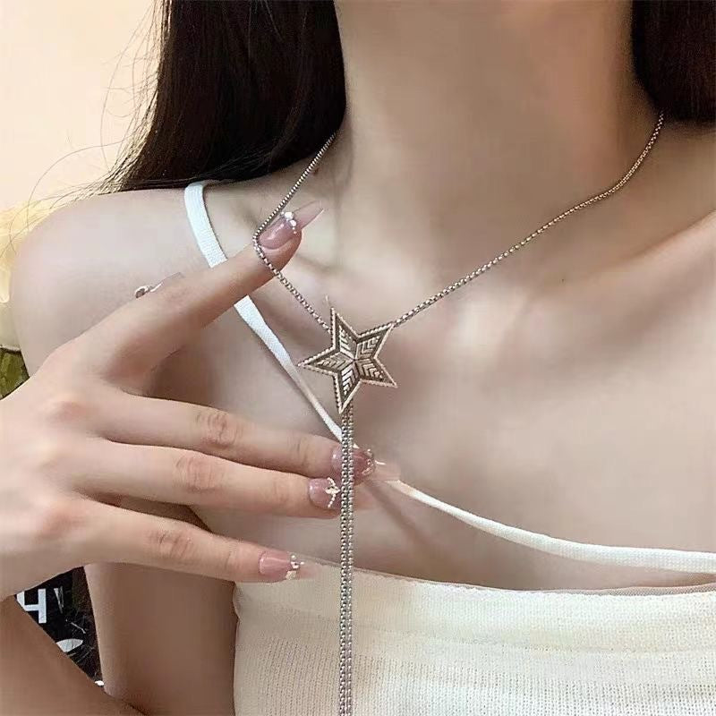 Women's Pentagram Stainless Steel For Light Luxury Necklaces