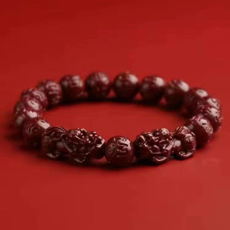 Men's Cinnabar Life Purple Gold Sand Buddha Bracelets