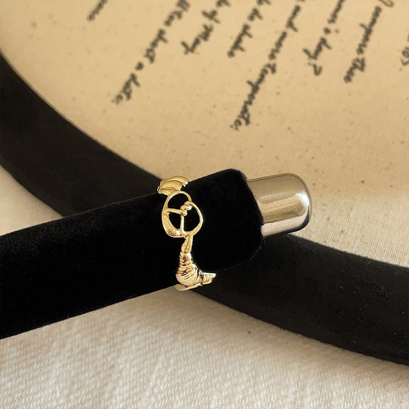 Metal Open Female Niche Simple Stylish Rings