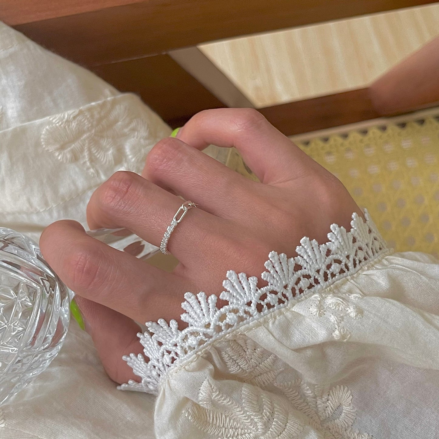 Female Pull Soft Chain Sterling Sier Affordable Luxury Rings