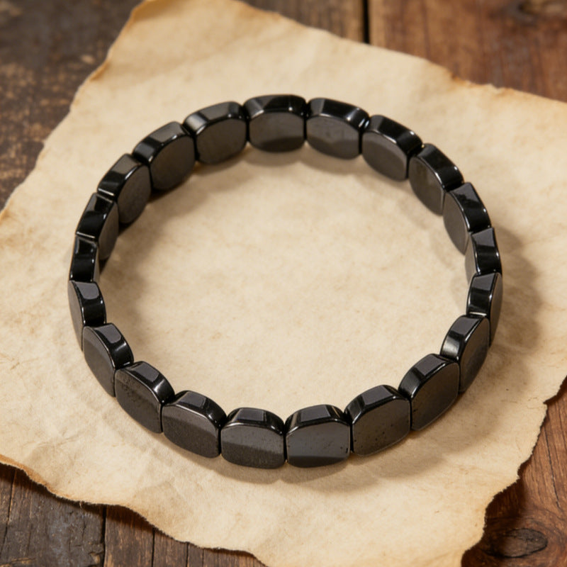 Xi Haematite Small Square Personality Simple Bracelet