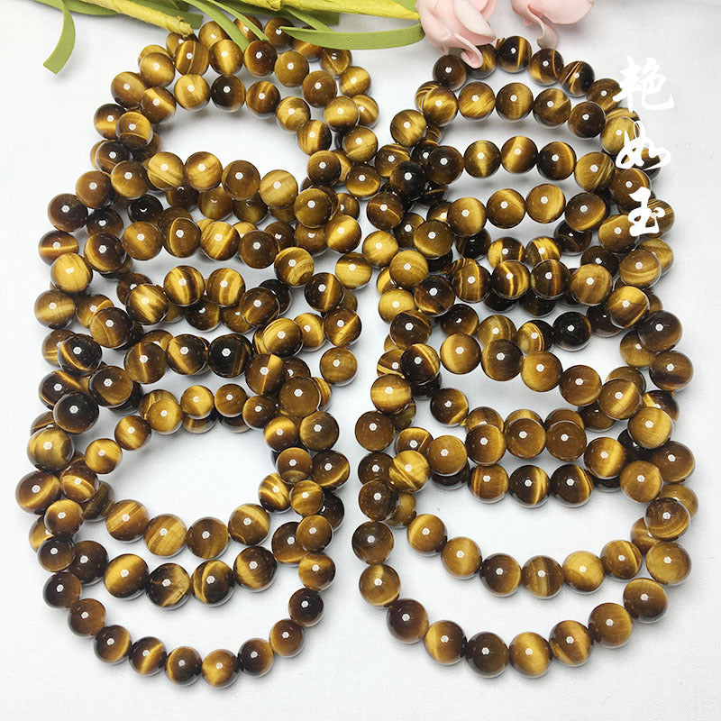 Yellow Tiger's Eye Color Red Lightning Bracelets