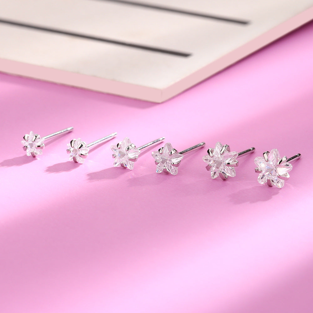 Ear Cheap Night Market Stall Five-pointed Bone Stud Earrings
