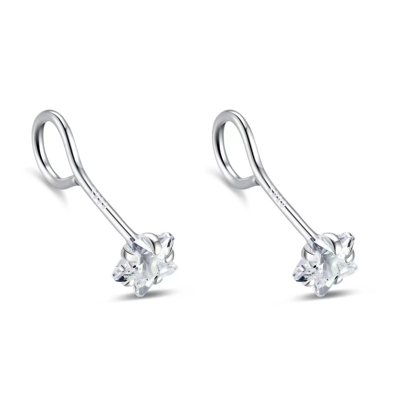 Women's Sier High-grade Simple Love Heart Special Earrings