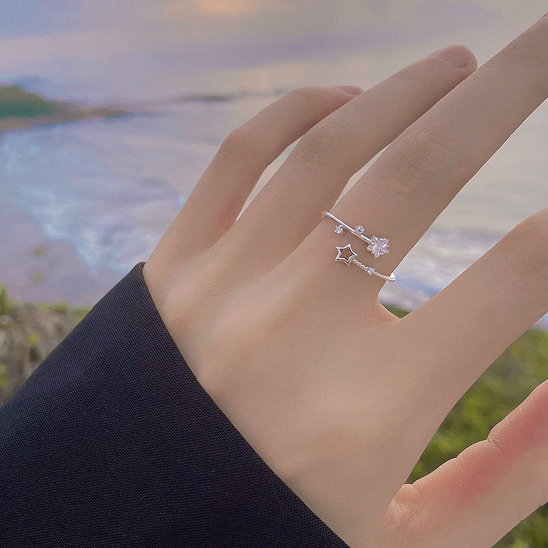 Design High-grade Light Luxury Open Zircon Rings