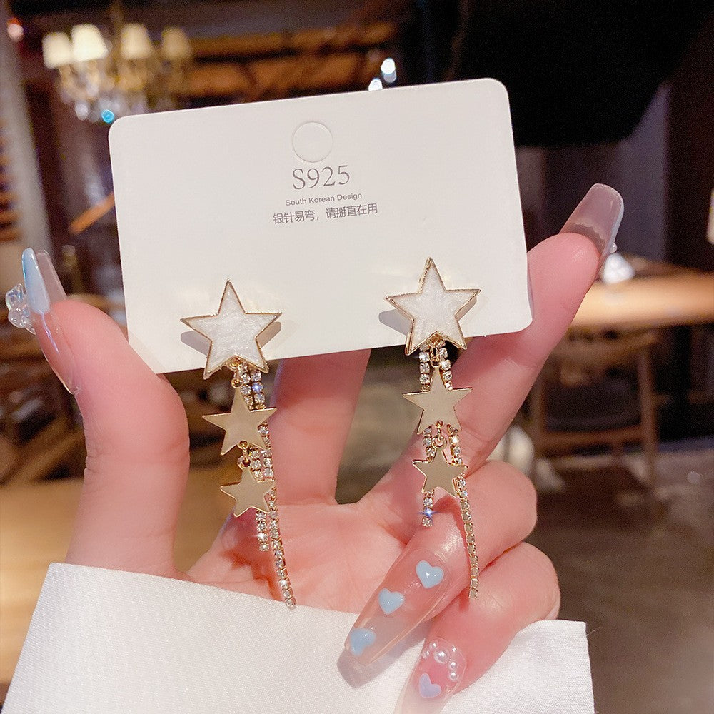 Women's Vintage Tassel Diamond High-grade Ear Minority Earrings
