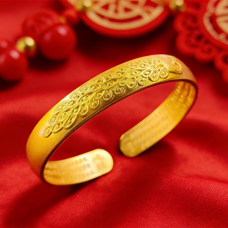 Streaming On Alluvial Heart Sutra Female Starry Sky Simple Opening Bracelets