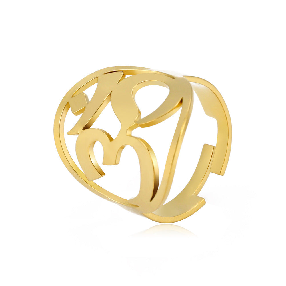 Women's Hip Hop Versatile Jewelry Cut Stainless Rings