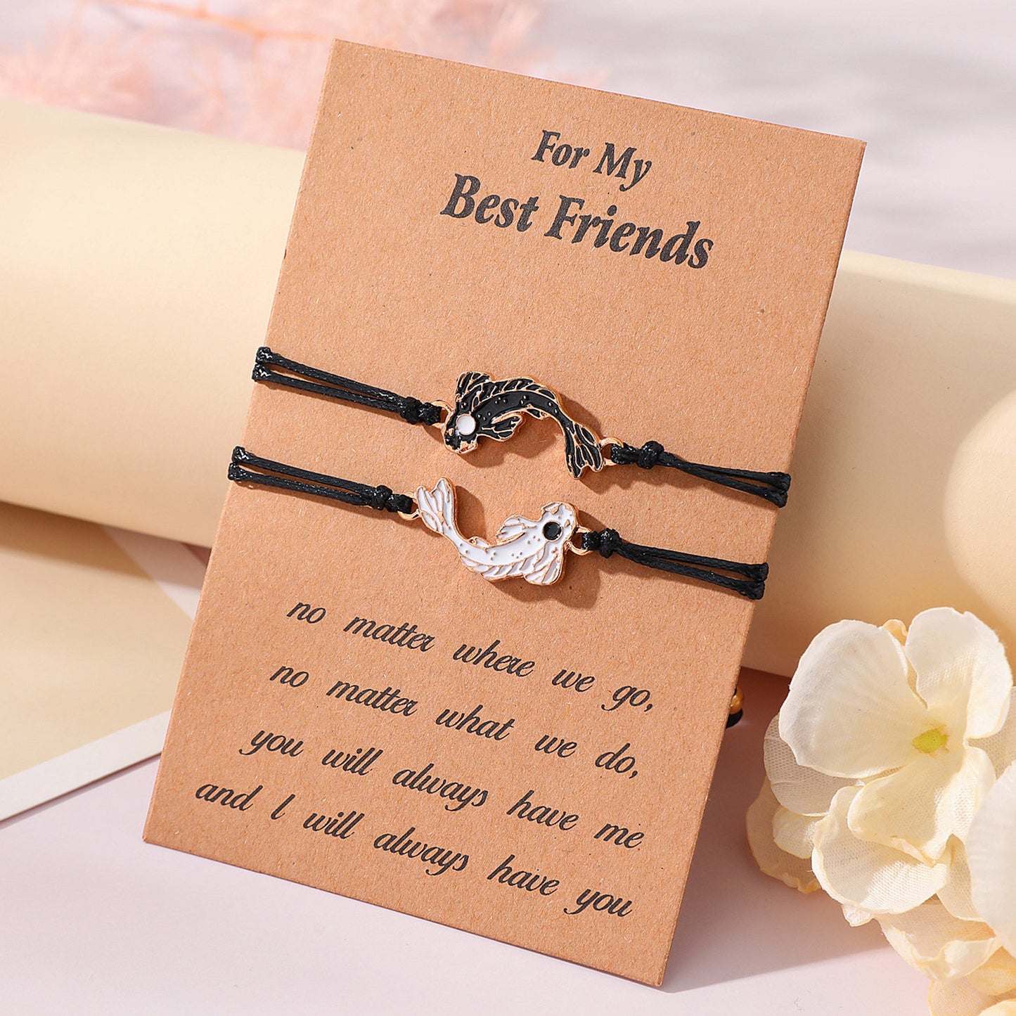 Oil Fish Good Friend Card Braiding Bracelets