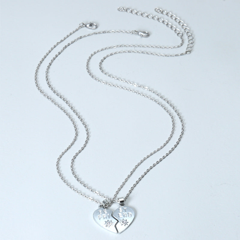 Best Friend Heart Clavicle Chain Friendship Necklaces