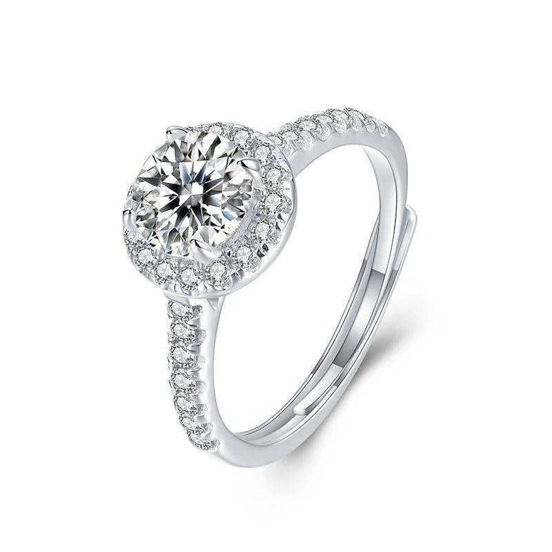 Classic Couple Wedding Diamond Adjustable Mouth Ring