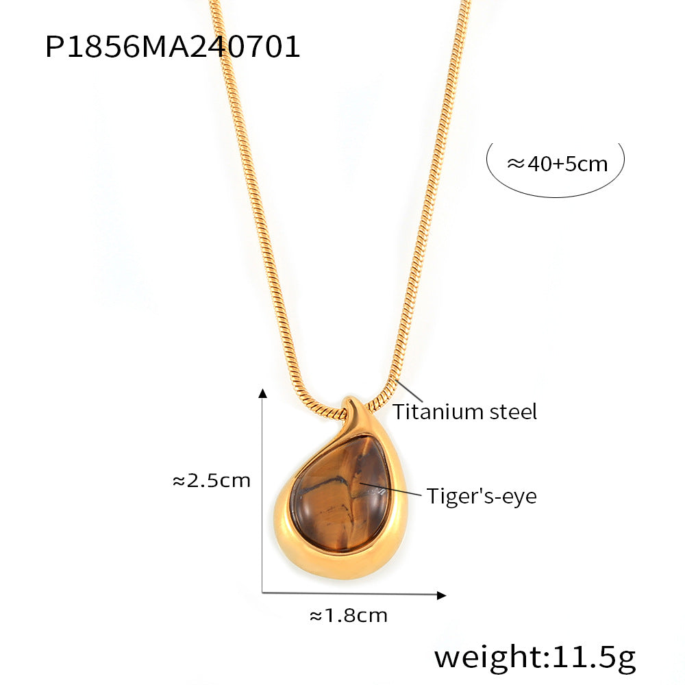 Chain Titanium Steel Gold Plated Light Necklace