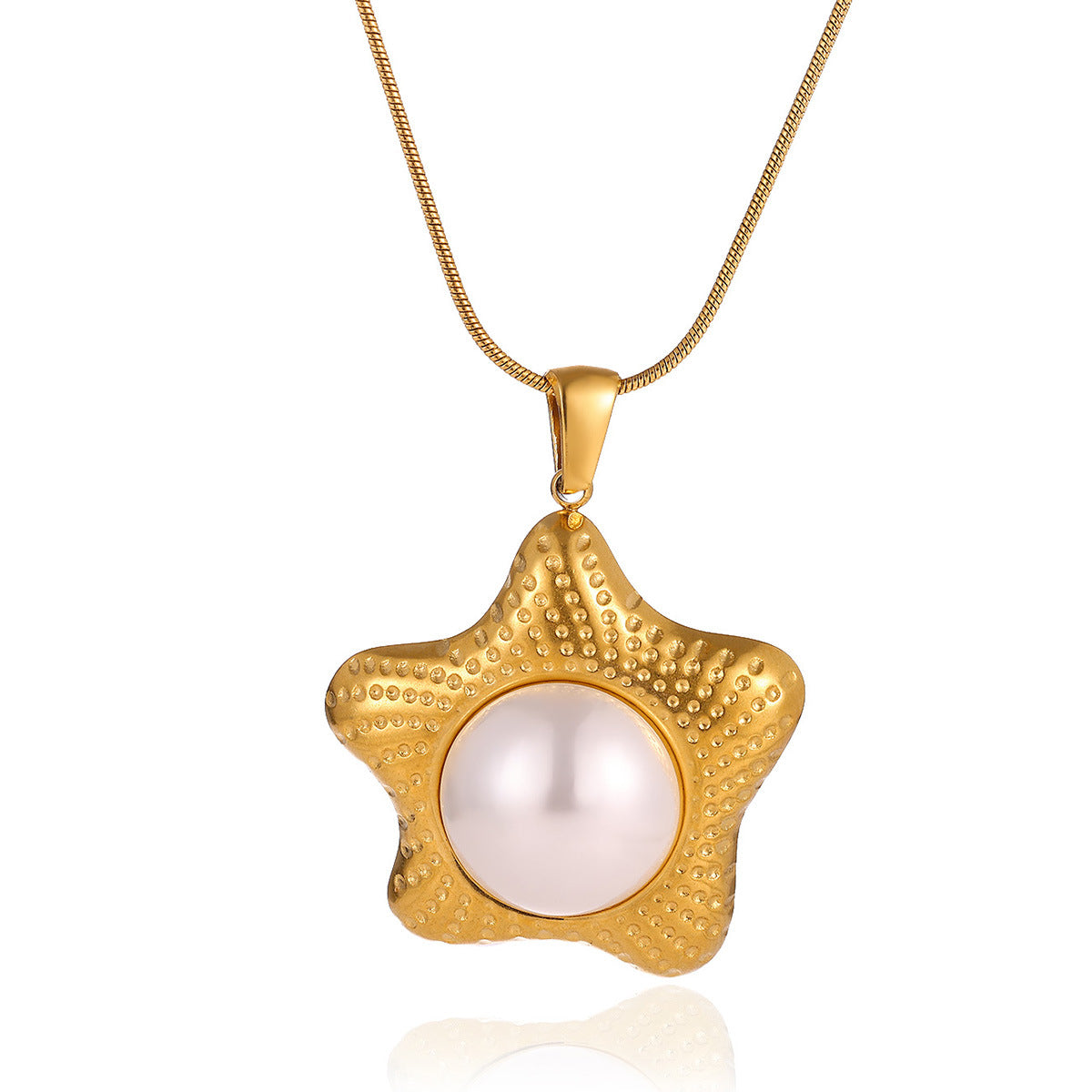 Unique Texture Simple Five-pointed Star Female Necklaces