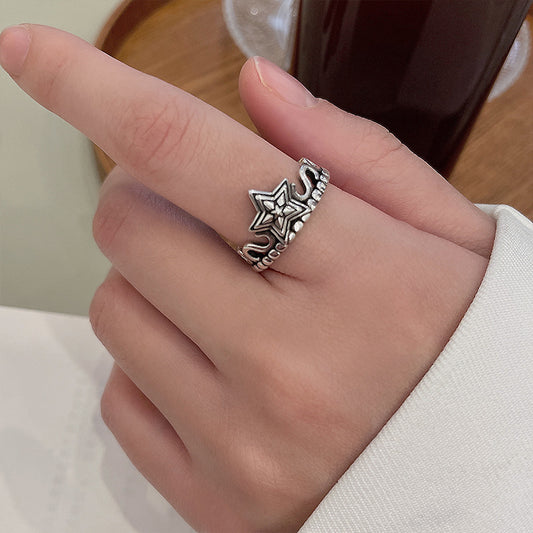 Women's Opening Adjustable Index Finger Retro High Rings