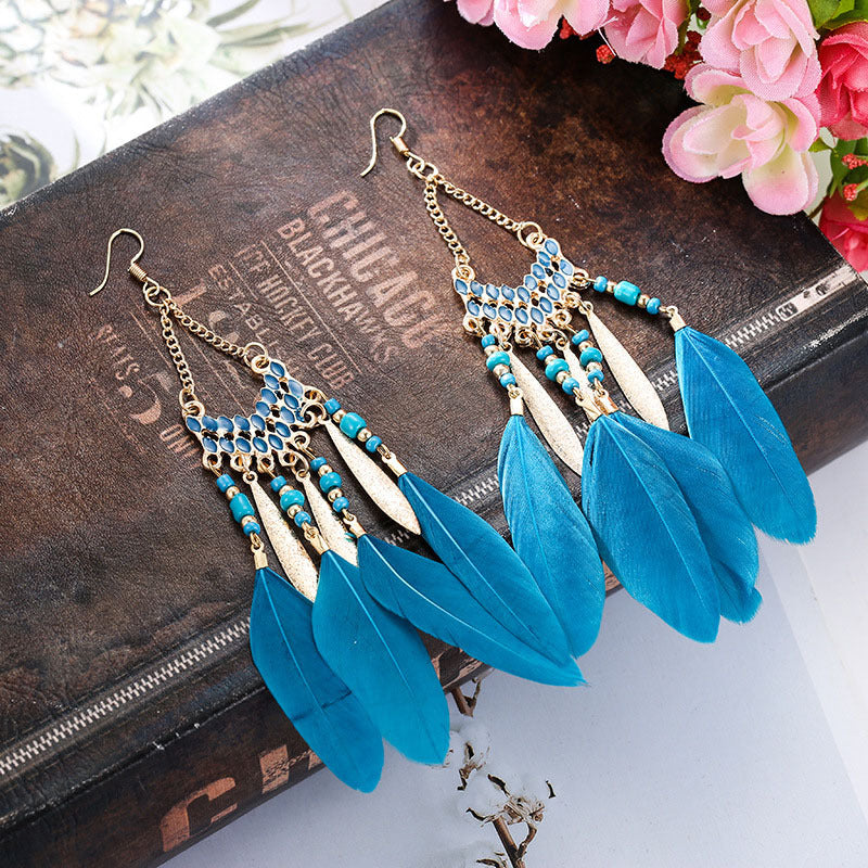 Long Ear Hook Personality Yunnan Travel Accessories Earrings