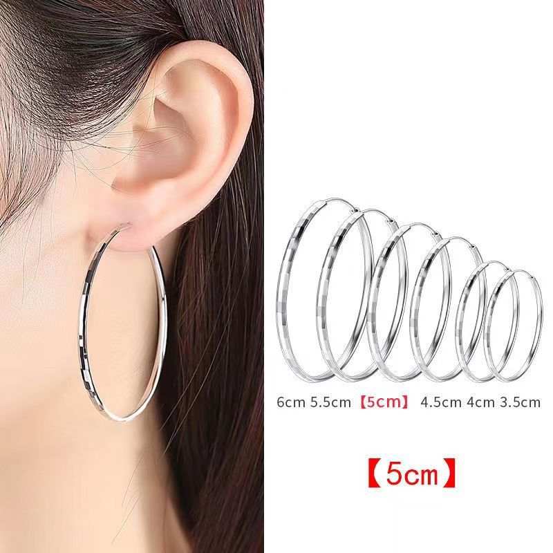 Women's Tube Carven Design Big Ear Sterling Earrings