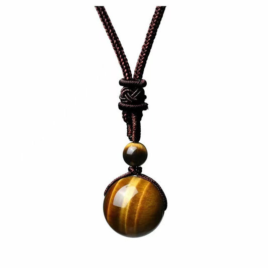 Men's Brocade Tigereye Natural Obsidian Amethyst For Necklaces