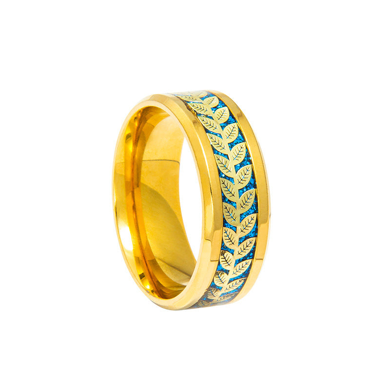 Olive Leaves Shape Stainless Steel Patch Rings
