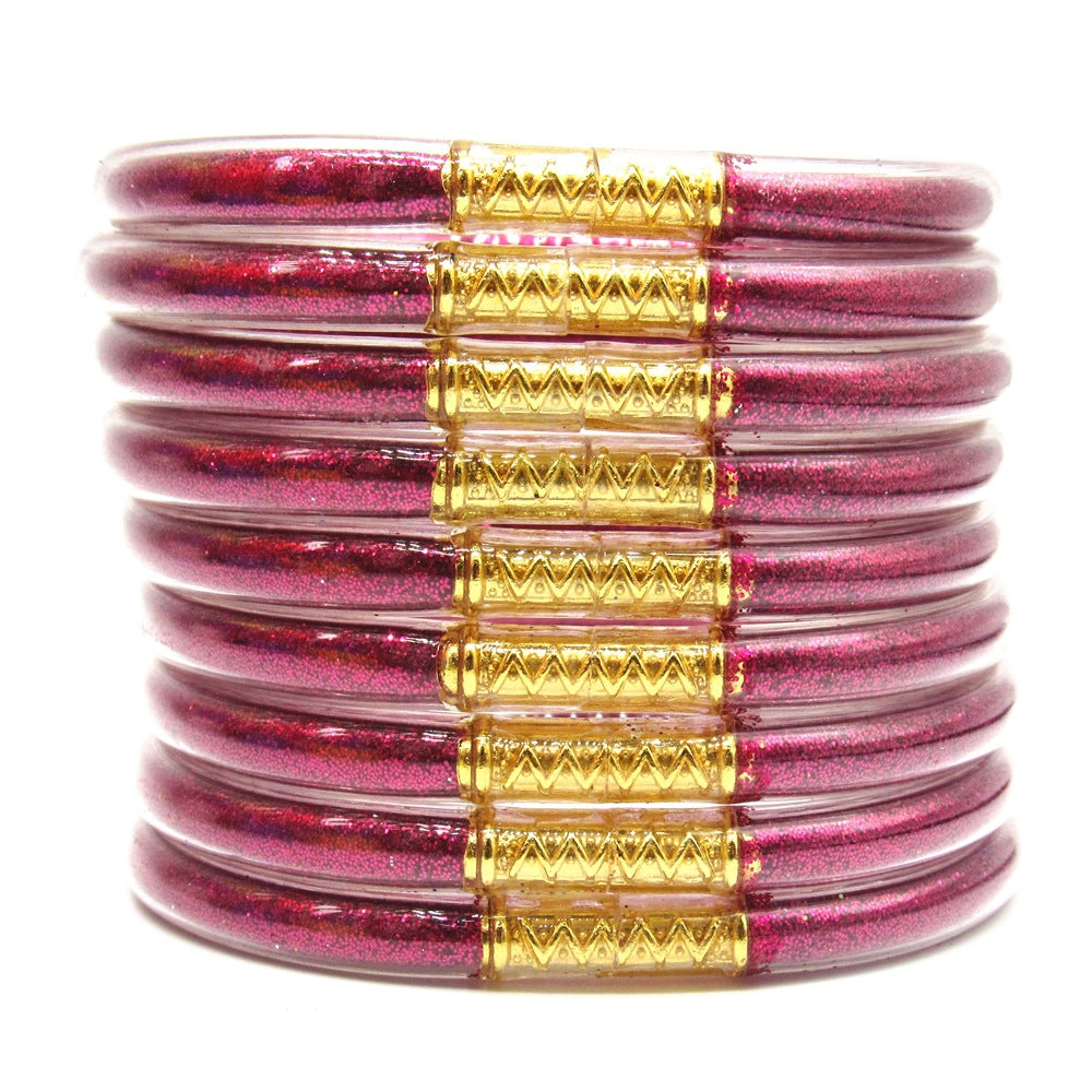 Women's Powder Combination Of Three Shiny Candy Color Bracelet