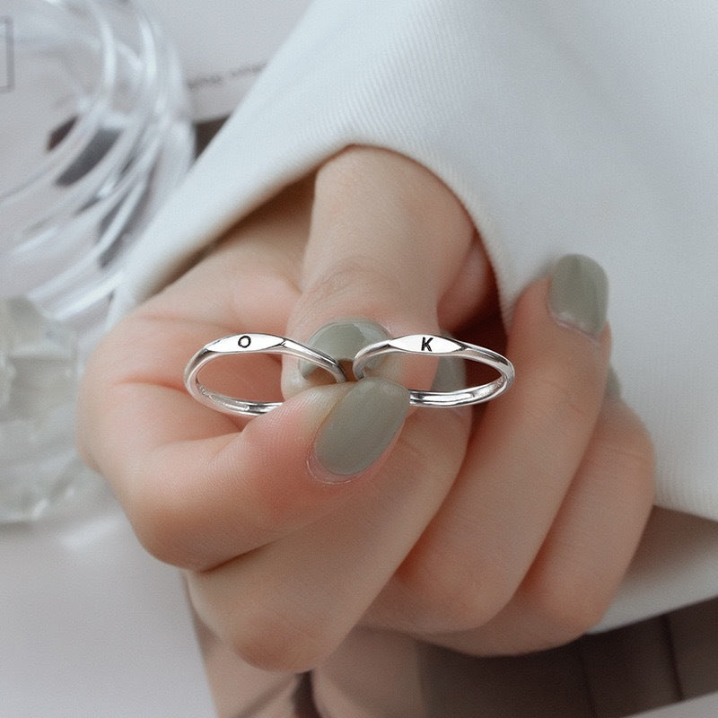 Female Couple Simple Index Finger Fashion Rings