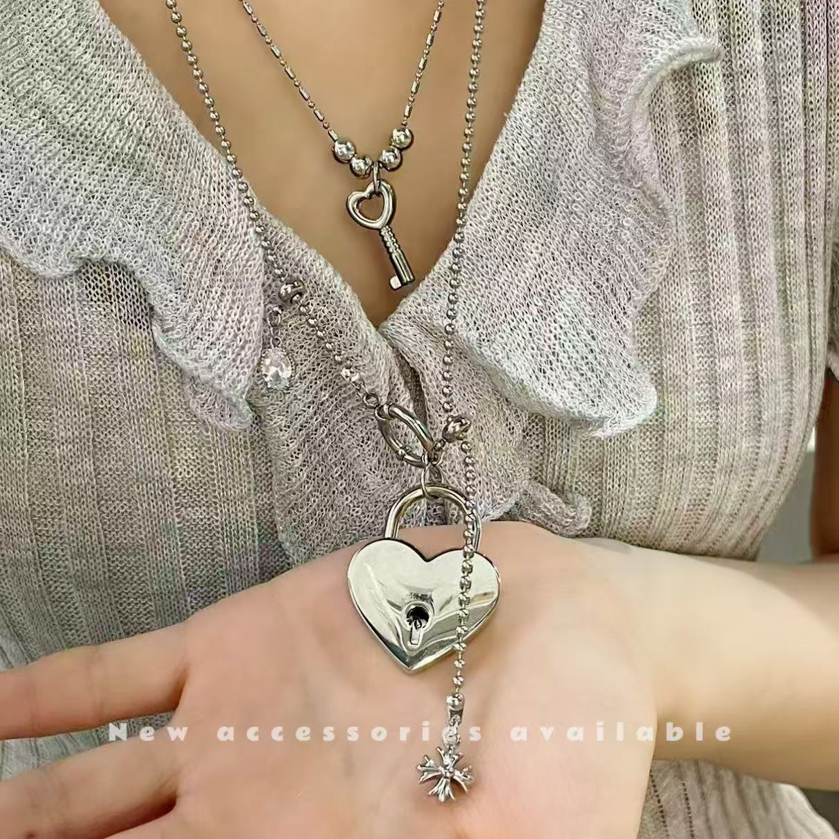 Style Two-piece Love Key Design High-grade Necklace