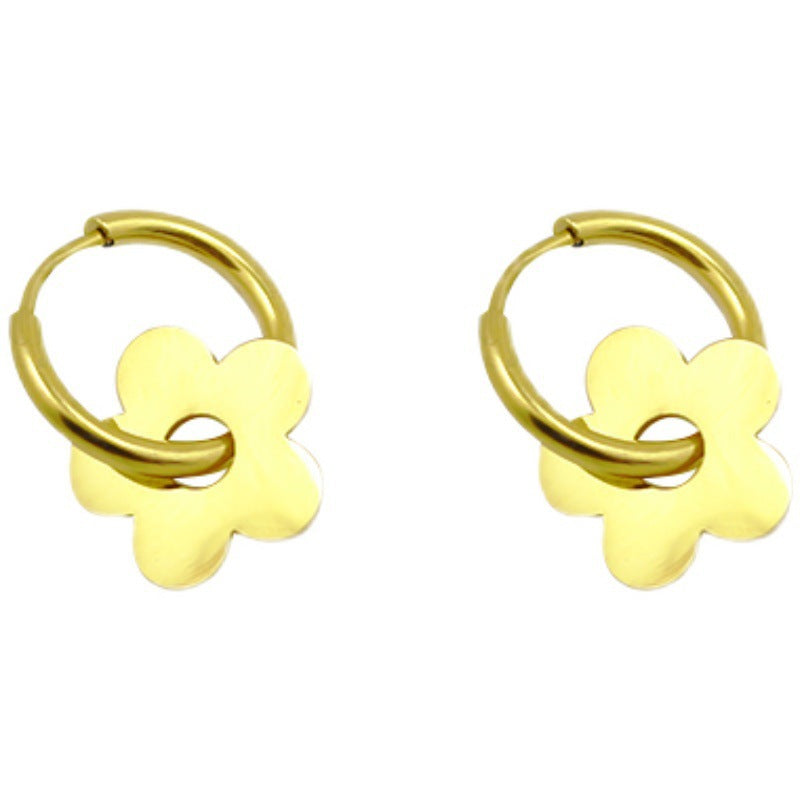 Women's Childlike Flower Ear Wind Beautiful Petals Earrings