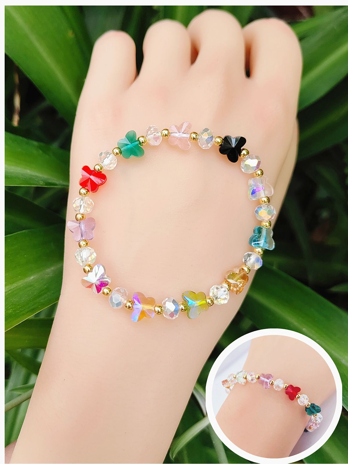 Women's Crystal Optional Sweet Fashion Ornament Butterfly Bracelets