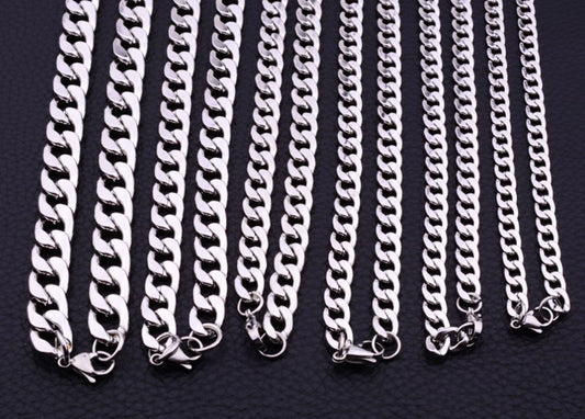 Women's & Men's Hop Cuban For Couple Trendy Street Simplicity Titanium Necklaces