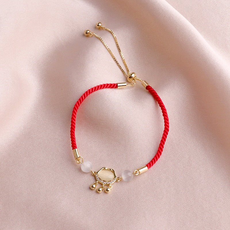 Dragon Life Red Rope Female Hand Bracelets